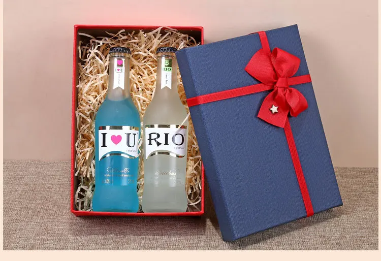 Новая модная Рождественская синяя красная прямоугольная Подарочная коробка с