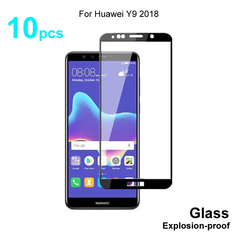 Полное покрытие закаленное стекло для Huawei Y9 2018 Защита экрана Защитное | Мобильные