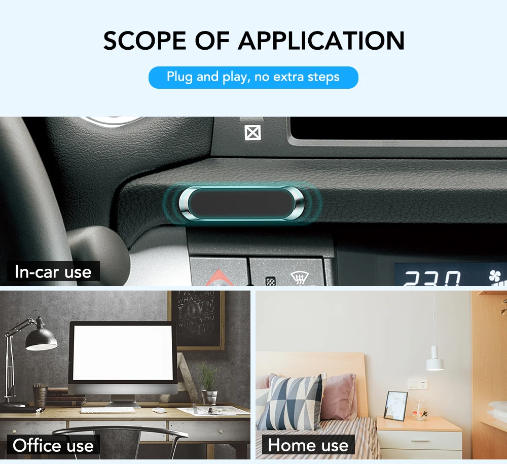 Магнитный автомобильный держатель для телефона подставка с креплением на