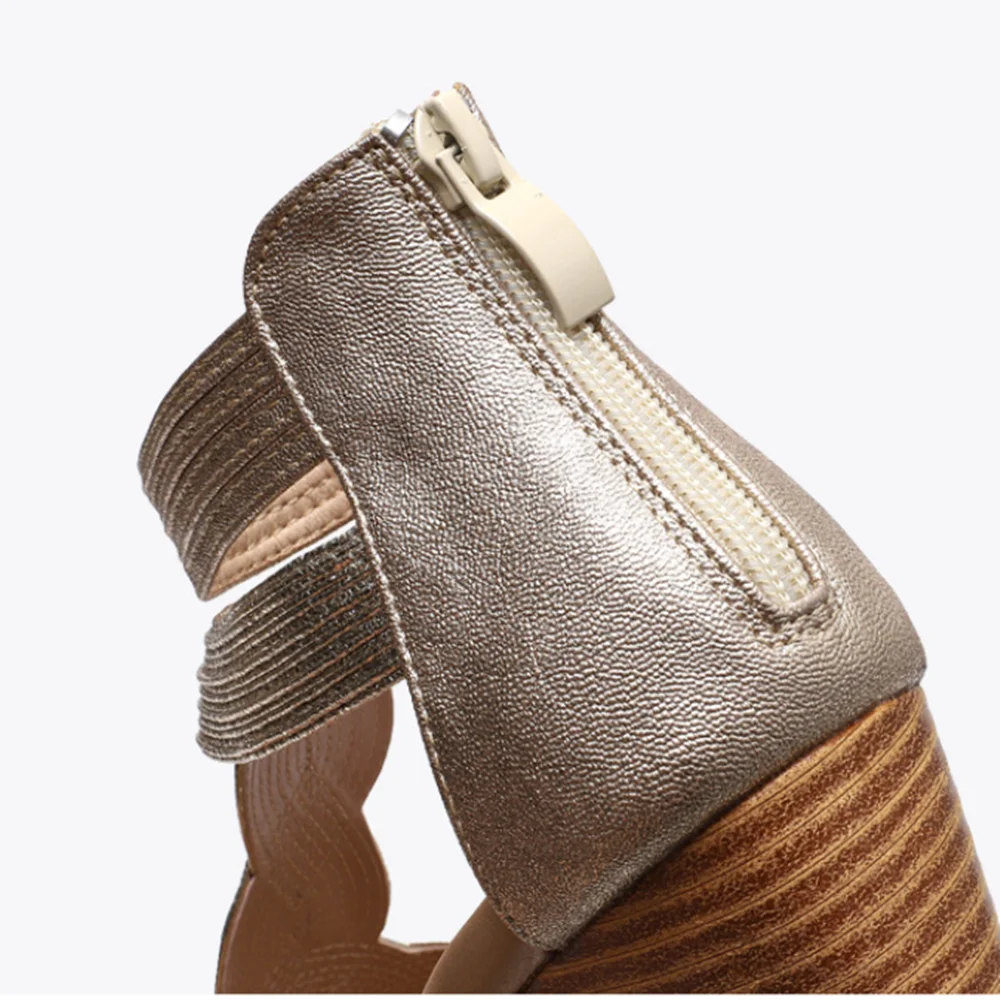 

Sandals Women Wedge Sandals Women Summer New Large Size Was Thin Thin Wild Women's Shoes Back Zipper Wedge Sandals