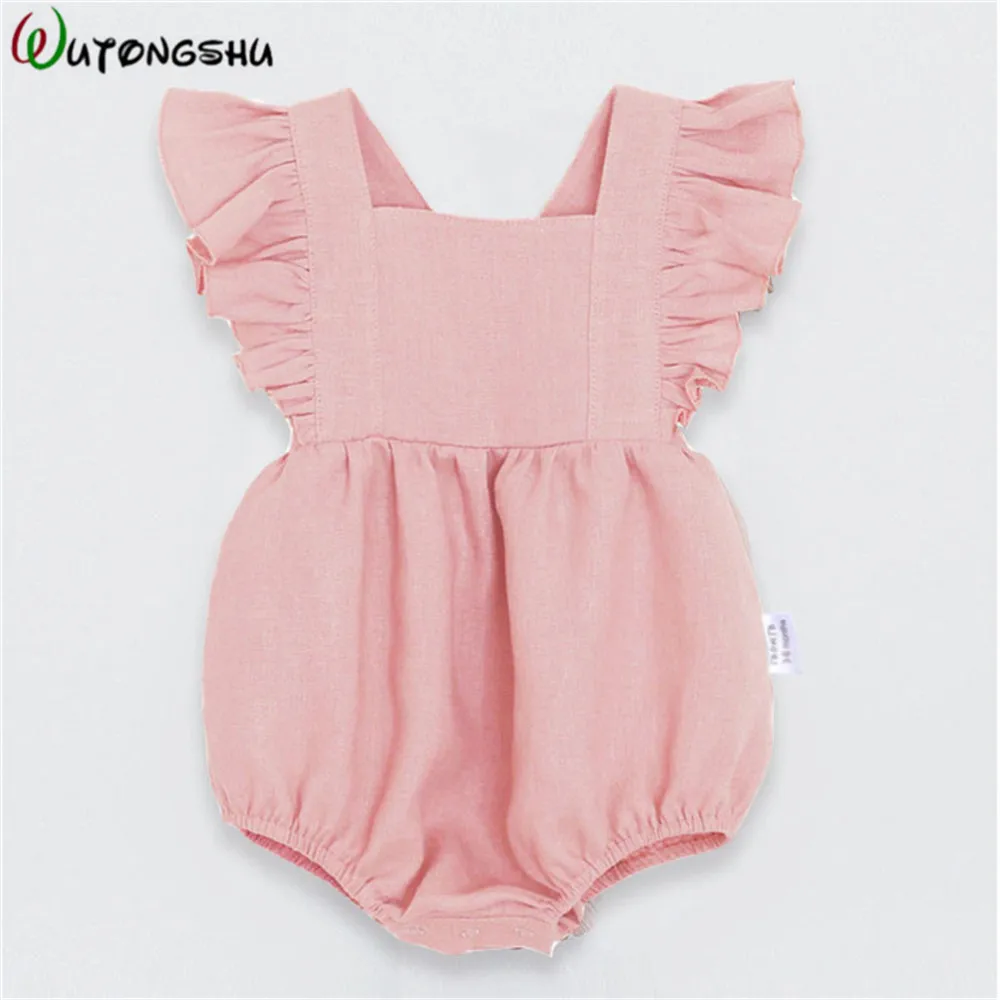 Милый боди для новорожденных девочек летняя одежда маленьких детский спортивный