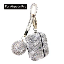 Bling Girls Protector For Airpods pro 3 Cases Luxury Diamond Cover With Hanging Ball Keychain For iphone Air pods 2 Charging Box