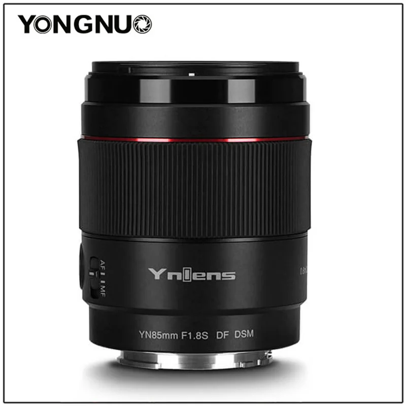 Объектив Yongnuo yn85 мм F1.8S DF DSM 85 F1.8 AF MF Режим фокусировки объектив камеры с большой