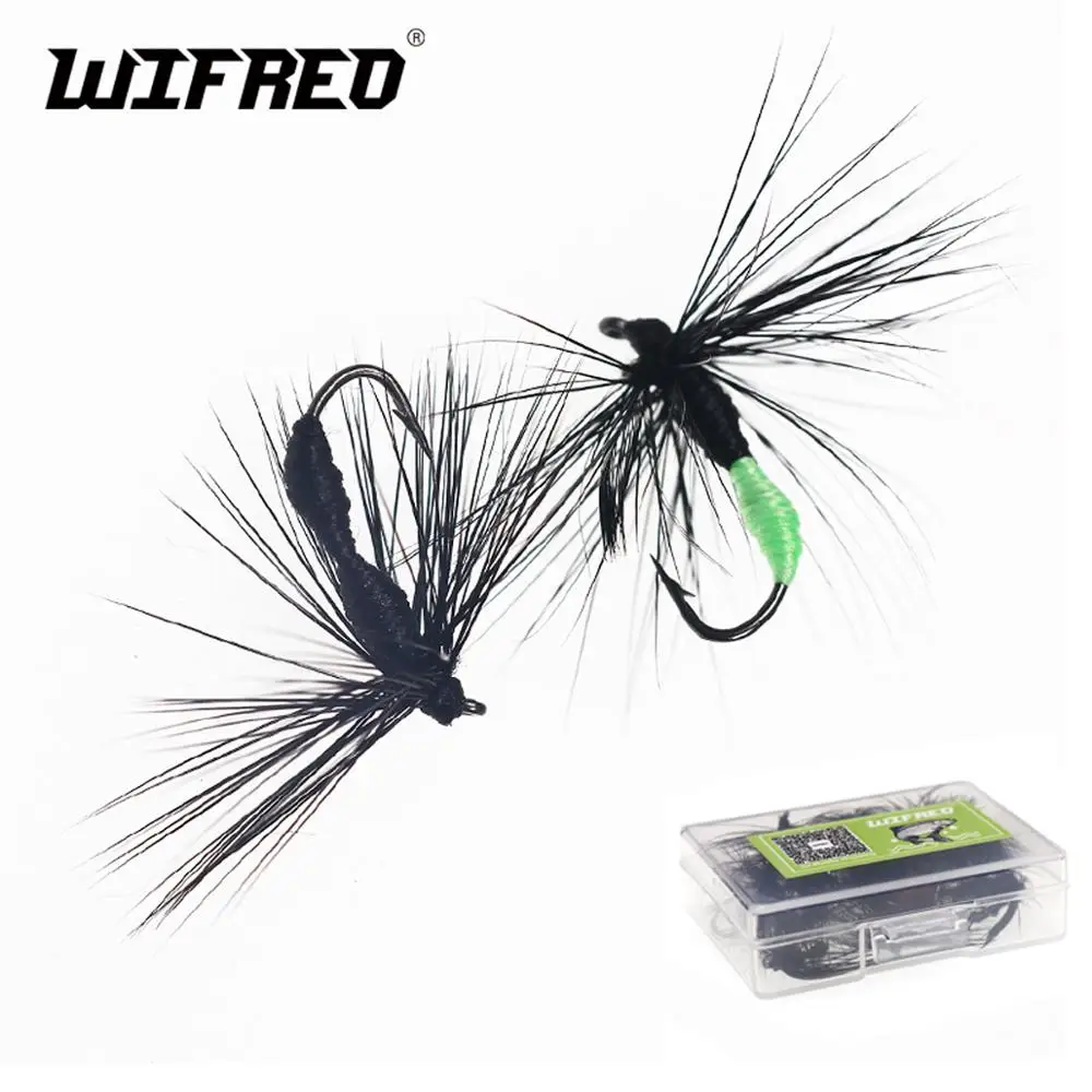 Wifreo 10 шт. Ant Fly черно зеленый стыковой муравьев для форель рыболовная