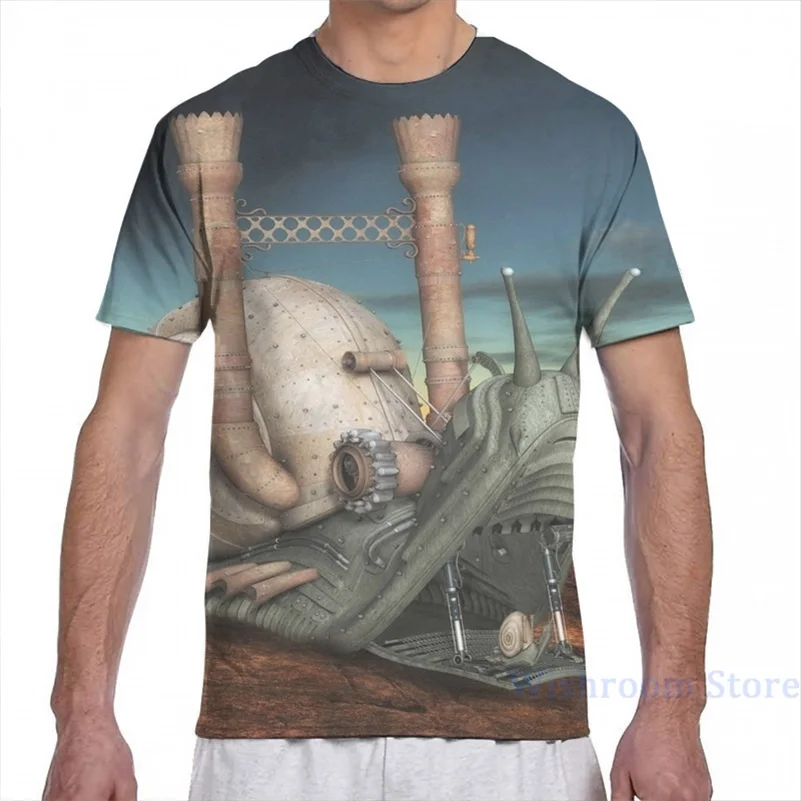 Футболка Surreal в стиле стимпанк для мужчин и женщин модная тенниска с принтом
