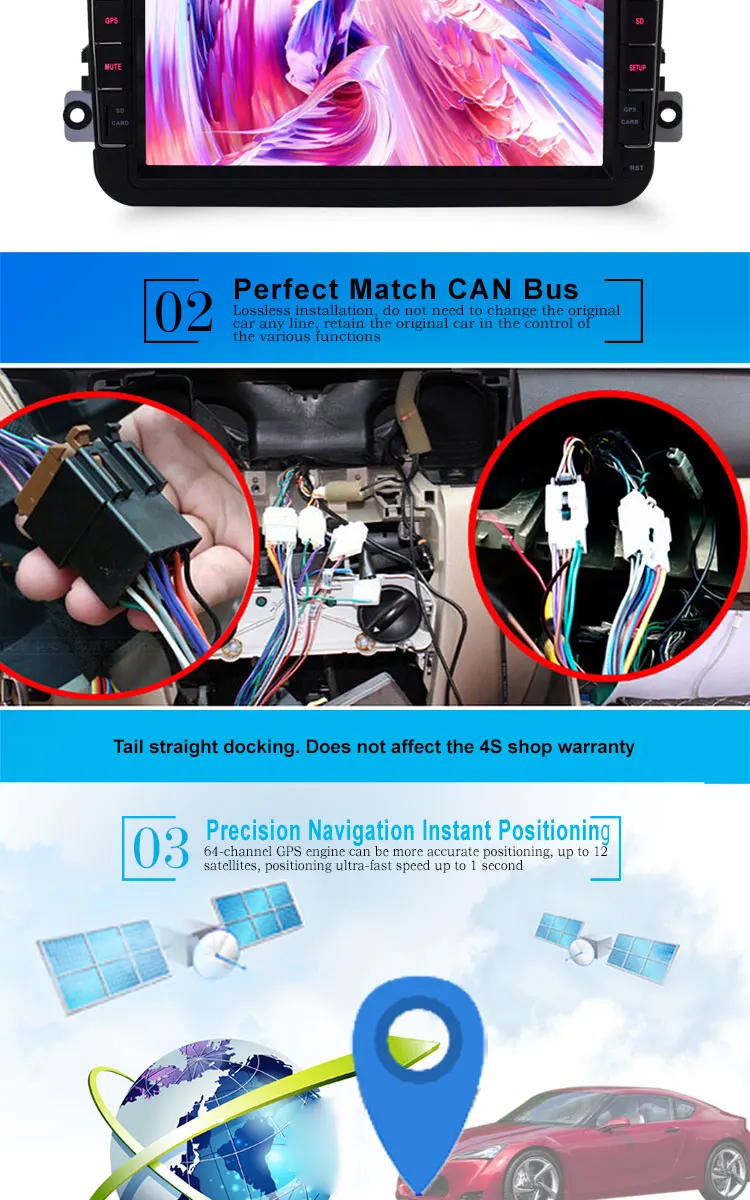 LJDA автомобильный мультимедийный плеер для VW POLO PASSAT b6 golf 5 Skoda Октавия wifi радио dvd automotivo gps 2 DIN Авторадио