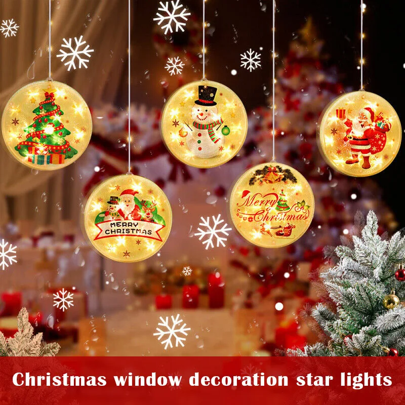 

LED Christmas Lantern Hanging up String Fairy Light Strip Lamp Xmas Party Home Decor IP68 Waterproof Christmas Decoration Light
