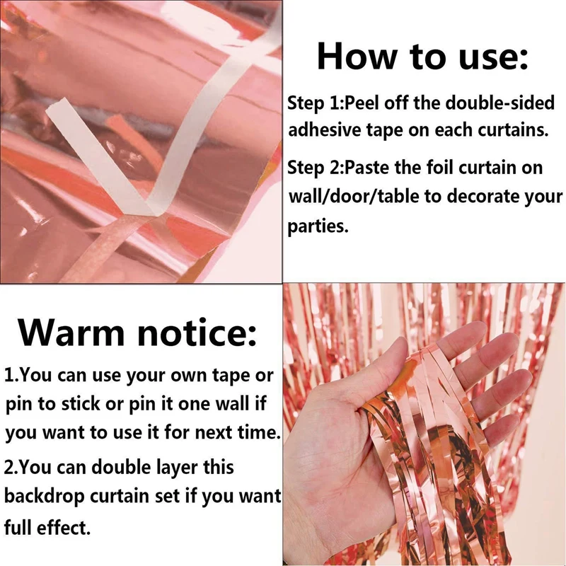 

28 PCS Rose Gold Birthday Decoration Set Letter Happy Birthday Balloon Rain Silk Curtain Birthday Party Decor Balloon