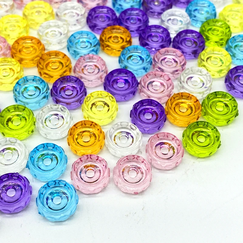 50 шт. цилиндрические акриловые бусины-разделители для рукоделия DIY ожерелье