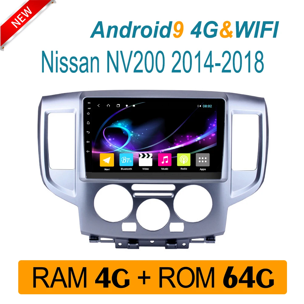 Автомагнитола RAM4G для Nissan NV200 2014 2018 аудио видео DVD плеер GPS навигатор ROM64G dsp IPS IOS carplay