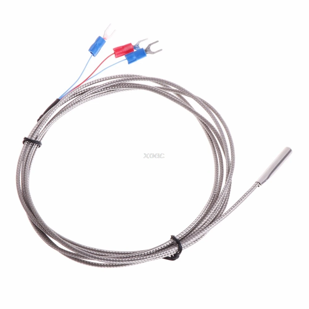 Temperature Sensor Stainless Steel Probe Tube RTD PT100 with 2m 3 Cable Wires for Controller A10 | Инструменты