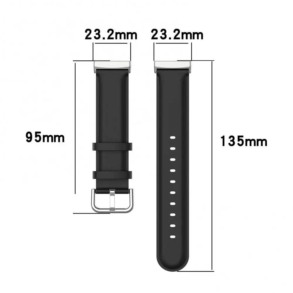 

Round Tail Cowhide Wristband Smart Watch Strap Replacement for Versa3/Sense