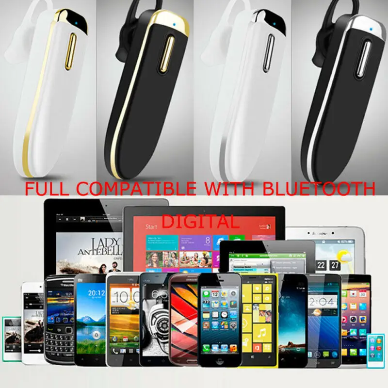 2019 New Wireless Earphone Bluetooth Headset Business Long standby Headphone Hands Free Earpiece For iPhone Android iOS Samsung |