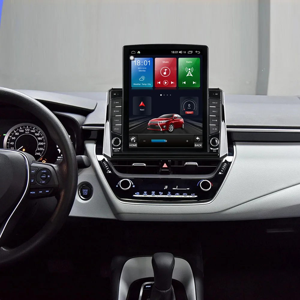 Android 10 64GB For Toyota Corolla 2018 2019 2020 Tesla Player Multimedia Navi Head Unit Car IPS DSP Audio Radio GPS 