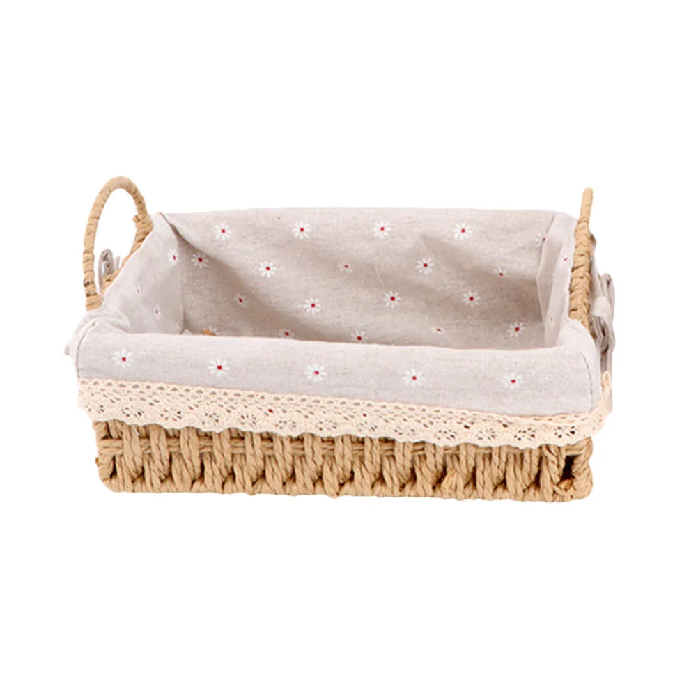 

1pc Hand-woven Flower Basket Simple Storage Basket Home Decorative Basket