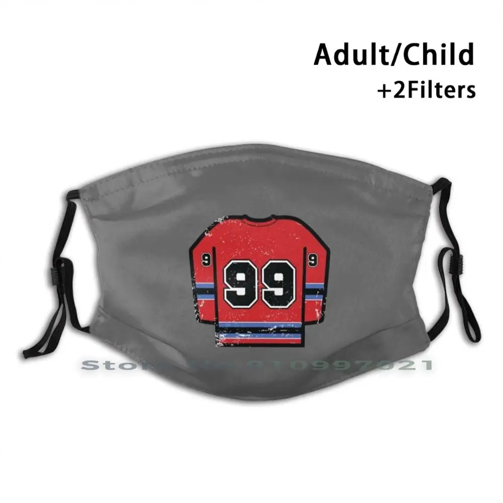 Винтажная потертая майка для хоккея многоразовая маска с принтом на спине