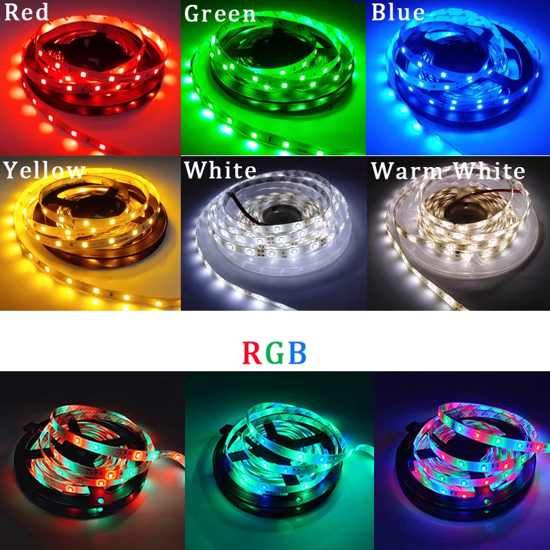 5 м RGB 300 Светодиодная лента 60 светодисветодиодный Дов s/m SMD 2835 Белая теплая белая