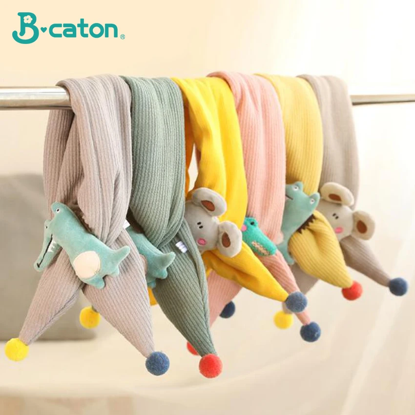 Children'S Scarf Boy And Girl Scarfs Knitted In Autumn Winter Warm Thick Cotton Baby Cute Cartoon Animal New 1-6 years Old | Детская
