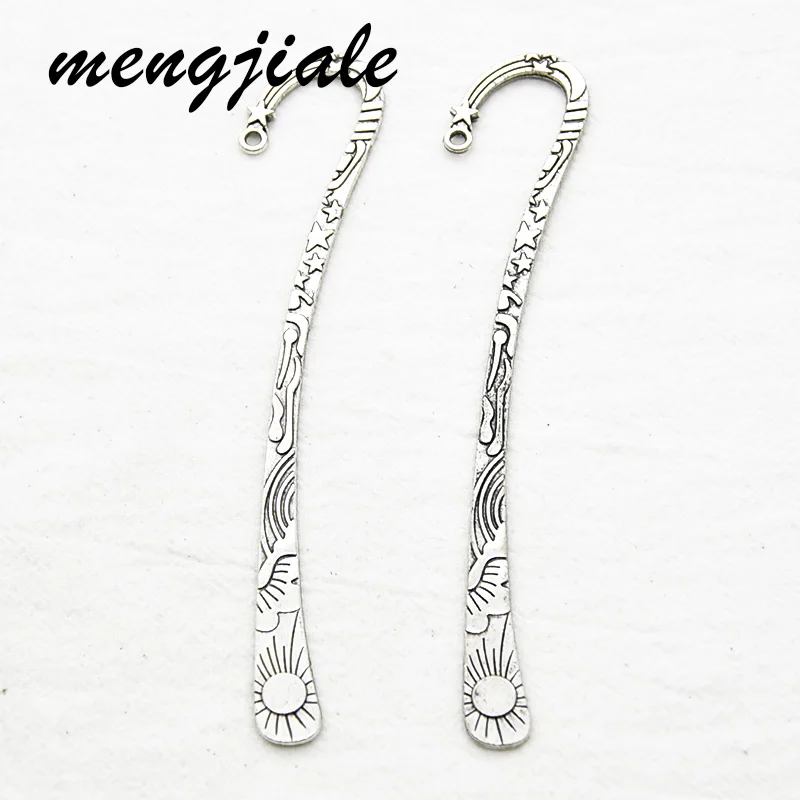 

5pcs Wholesale Antique Silver Color Vintage Big Bookmark Charms Alloy Metal Pendants For DIY Handmade Jewelry Accessories Making