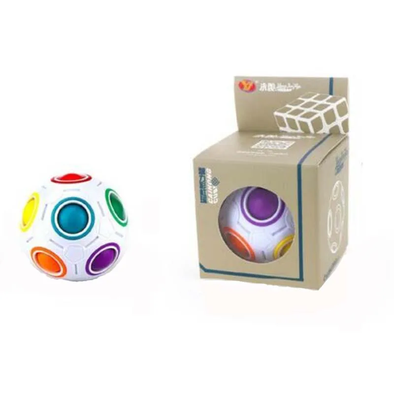 

YJ Fidget Ball Rainbow Magic Puzzle Cube Toy Autism Brain Stress Relief Kid Gift Fun Toys
