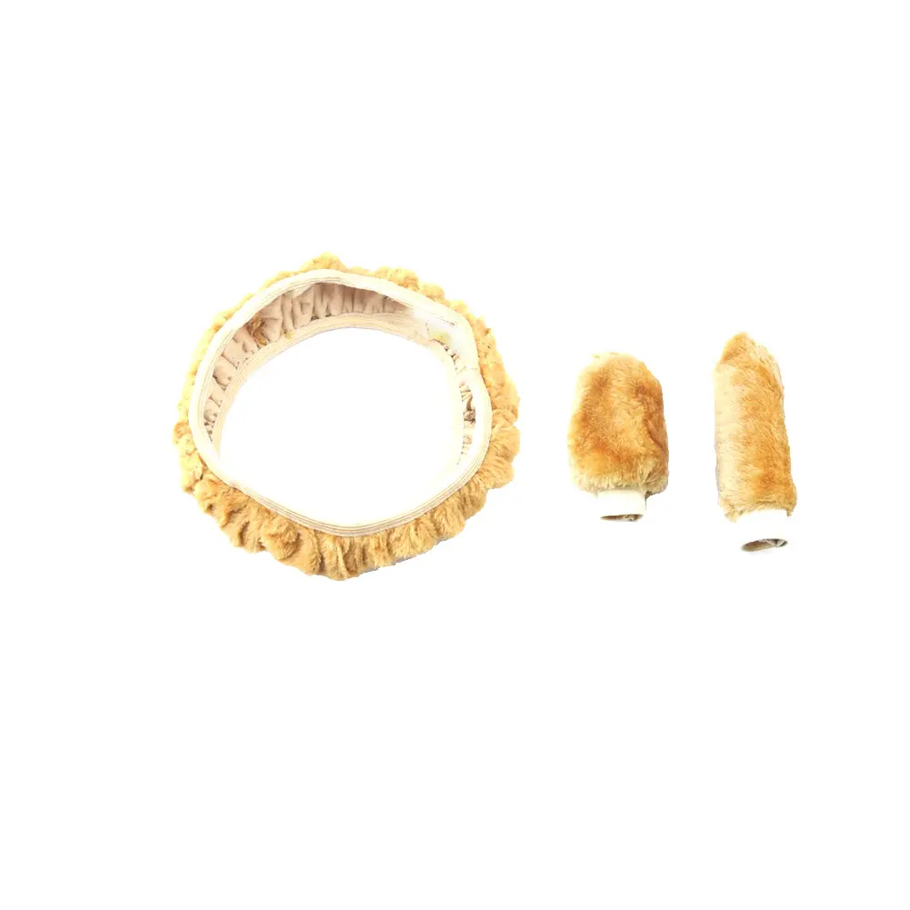 Чехол рулевого колеса автомобиля зимний теплый плюшевый ручной тормоз крышка