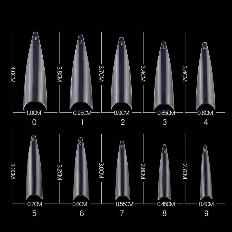 

500pcs Gel Nail Manicure Decor Nail Art Tips Full Cover French Curve False Nails X7JA