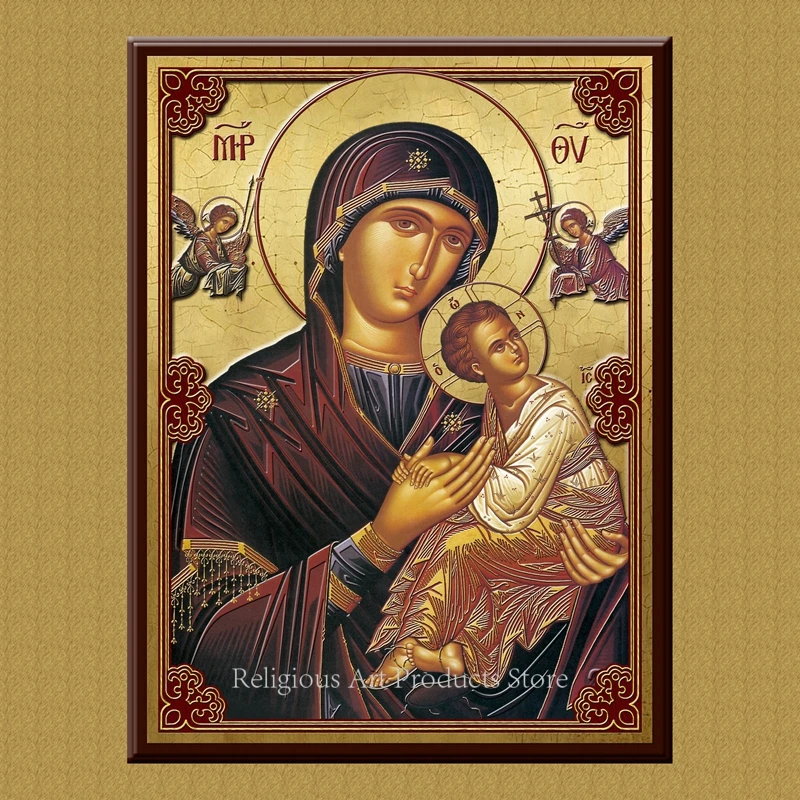 Деревянные резная картина статуи Иисуса нашей леди статуэтки и скульптуры