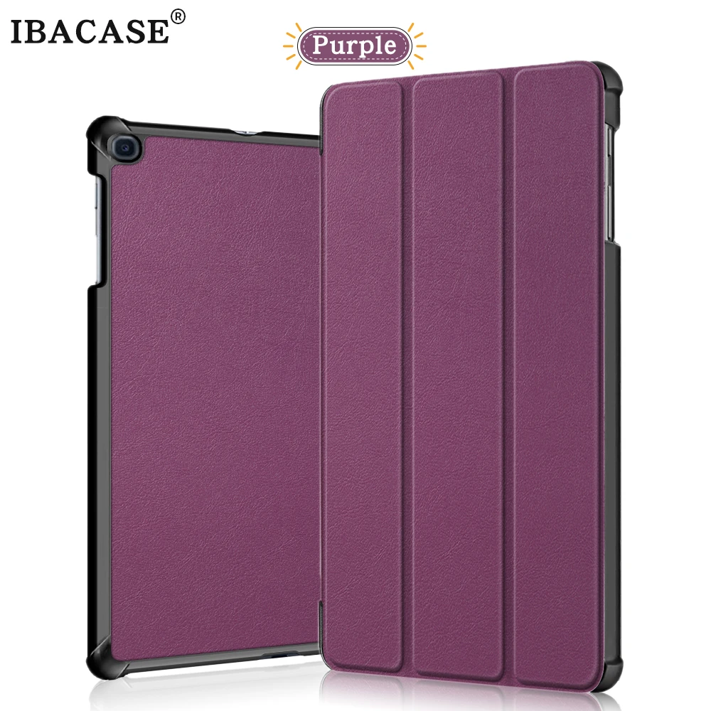Purple Чехол для samsung galaxy Tab A 10,1 SM-T510 T515 чехол для планшета Роскошный PU чехол Модный цветной кожаный чехол с рисунком - Цвет: Purple