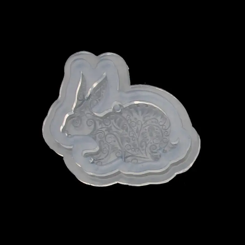 

69HB DIY Cute Rabbit Mask Cloud Pendant Silicone Resin Mold Jewelry Making Tools