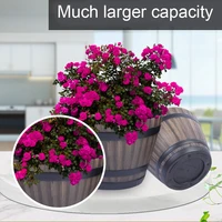spot resin whiskey barrel flower pot round planter indoor outdoor garden yard patio best price