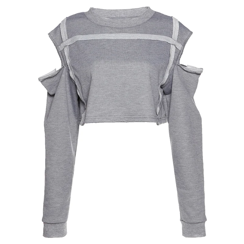 

Jazz Dance Clothes For Women Rave Outfit Fall Crop Tops Gray Stage Costume Hip Hop Dance Clothing Practice Dancewear JL1851