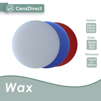 ceradirect wax disc open system 98mm whiteredblue%ef%bc%888 pieces %e2%80%94%e2%80%94for dental lab cadcam