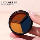 Однотонный Гель-лак для ногтей, 3 цвета в 1