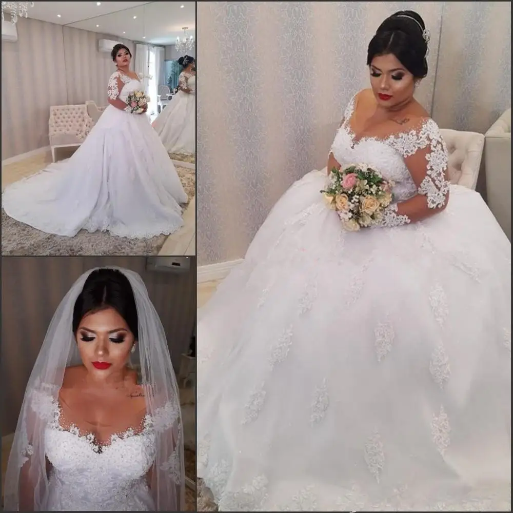 

Женское свадебное платье It's yiiya, белое кружевное платье с длинными рукавами, расшитое бисером, в арабском стиле на лето 2019