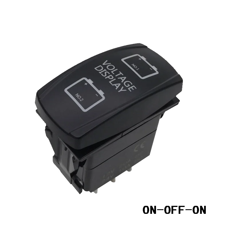 Выключатель питания с индикатором напряжения 7 контактов 12 В красный тумблер для