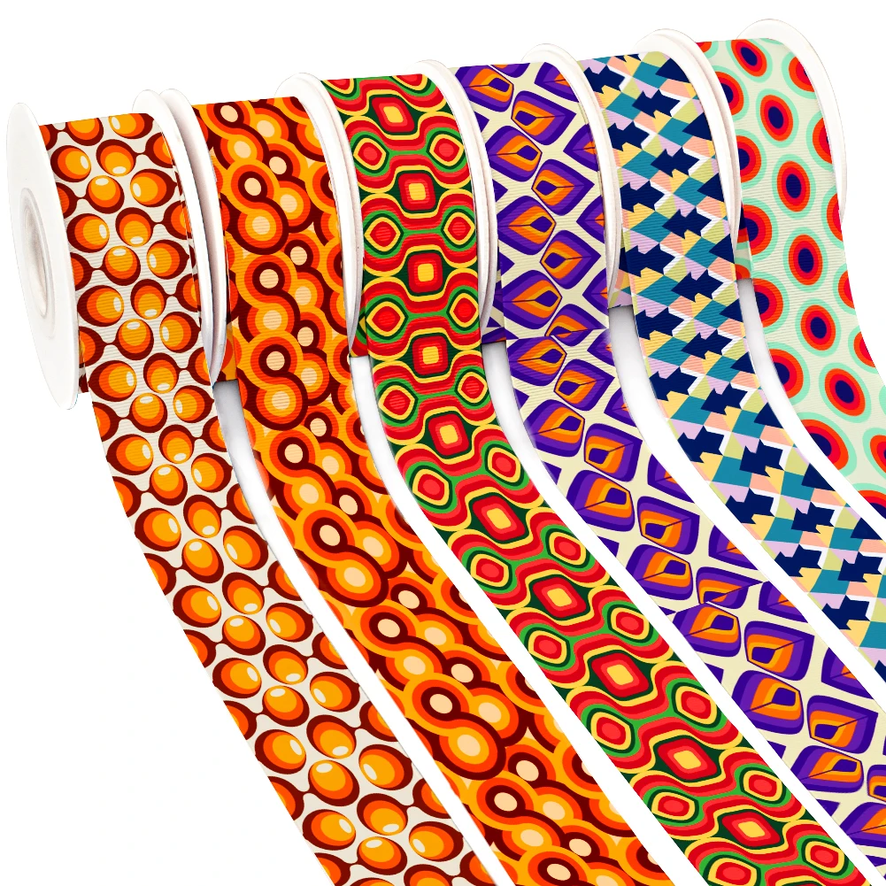 

Атласная лента в африканском стиле с принтом Анкары для упаковки подарков, галстук-бабочка, 50 ярдов