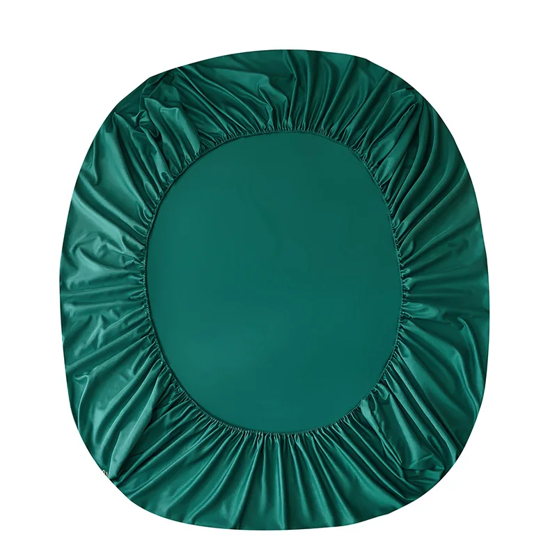 

2021 New 100%Polyester Four Corners With Elastic Band Bed Sheet Bedspread non-slip Simmons Mattress Cover Dustproof Green Color