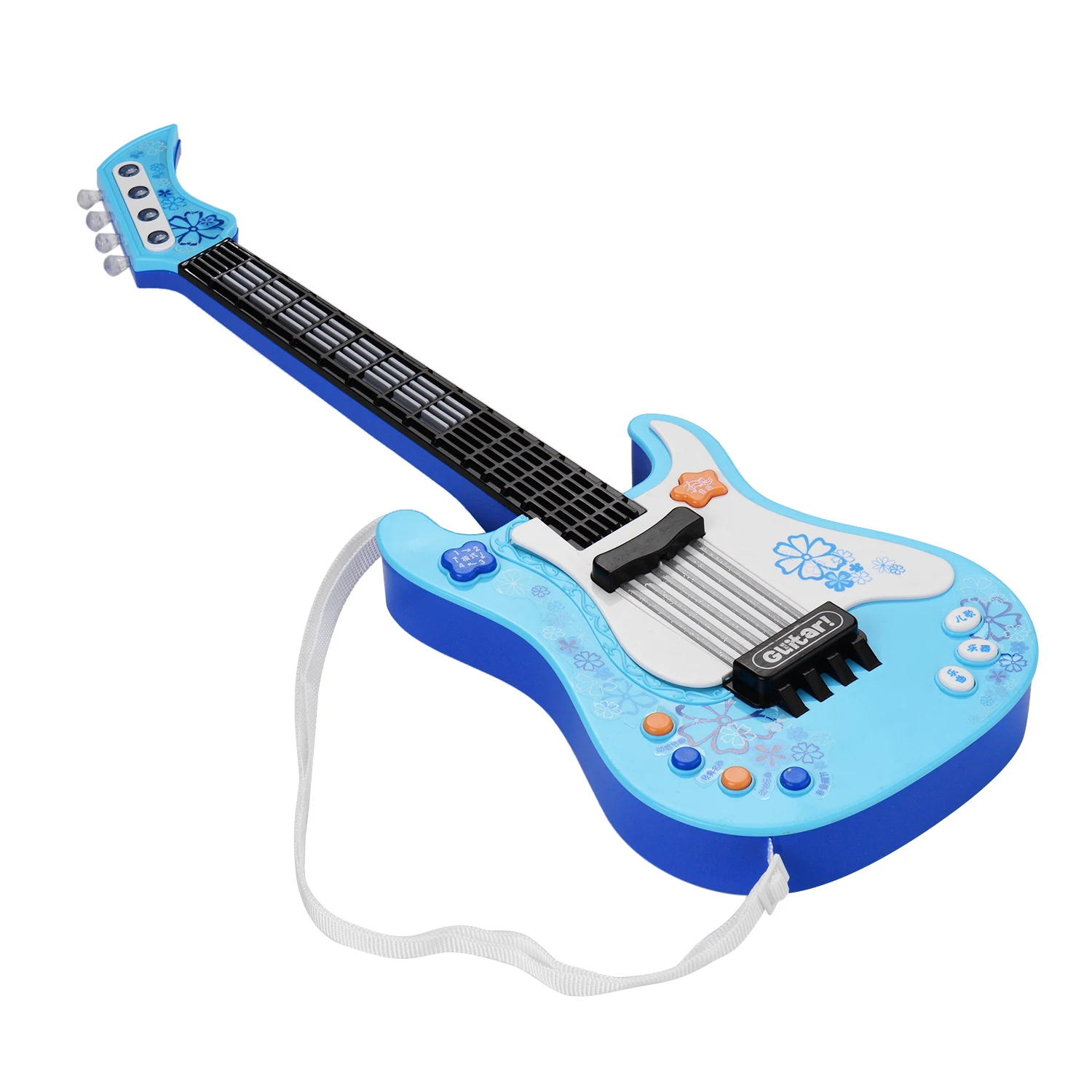 

Kids Little Guitar with Rhythm Lights and Sounds Fun Educational Musical Instruments Electric Guitar Toy for Toddlers Children