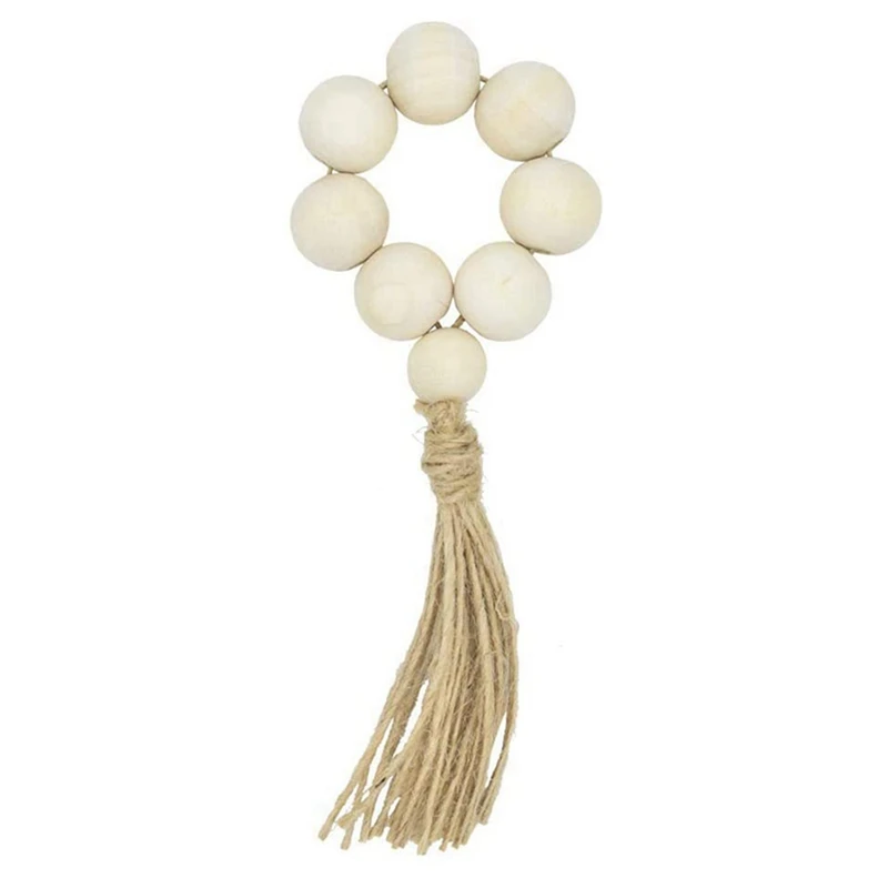 

1/4Pcs Wooden Bead Napkin Rings Holder Weddings Party Home Table Dinner Decor Desktop Decoration