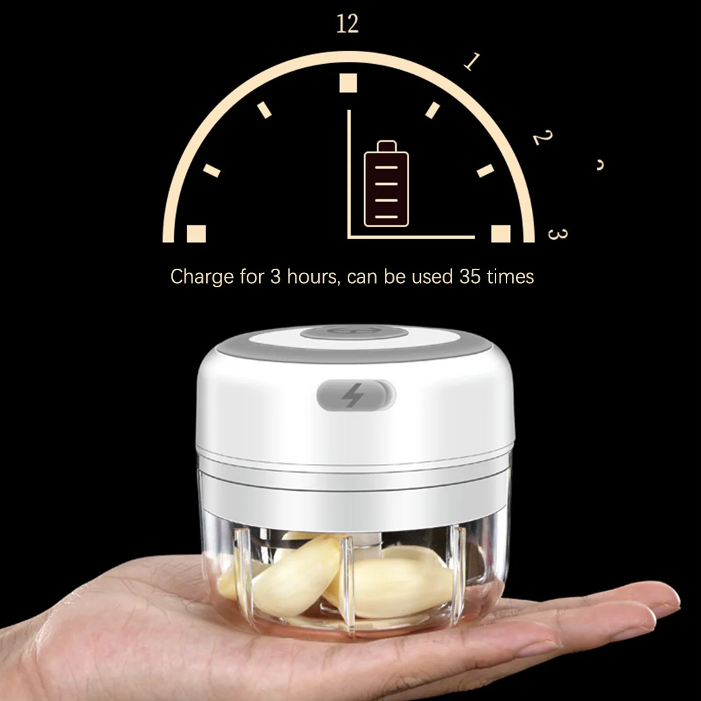 Mini Electric Food Garlic Vegetable Chopper Grinder Crusher Press For Nut Meat Fruit Rechargeable Onion Multi-Function Processor | Дом и сад