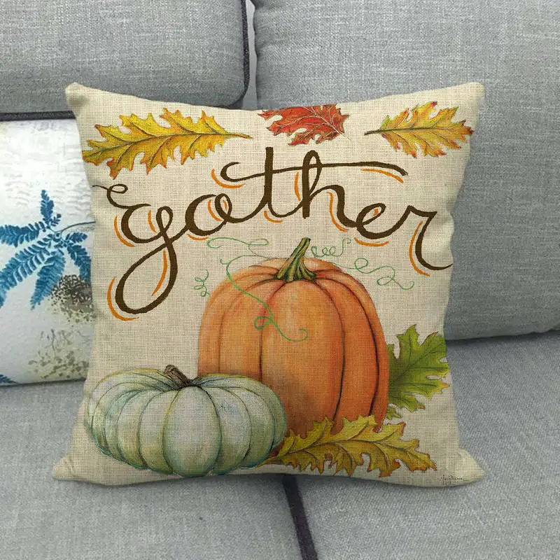 English And Pumpkin Flax Peach Leather Velvety Pillowcase Warm Comfortable Sofa Bedroom 45cmx45cm No Pillow Core | Дом и сад