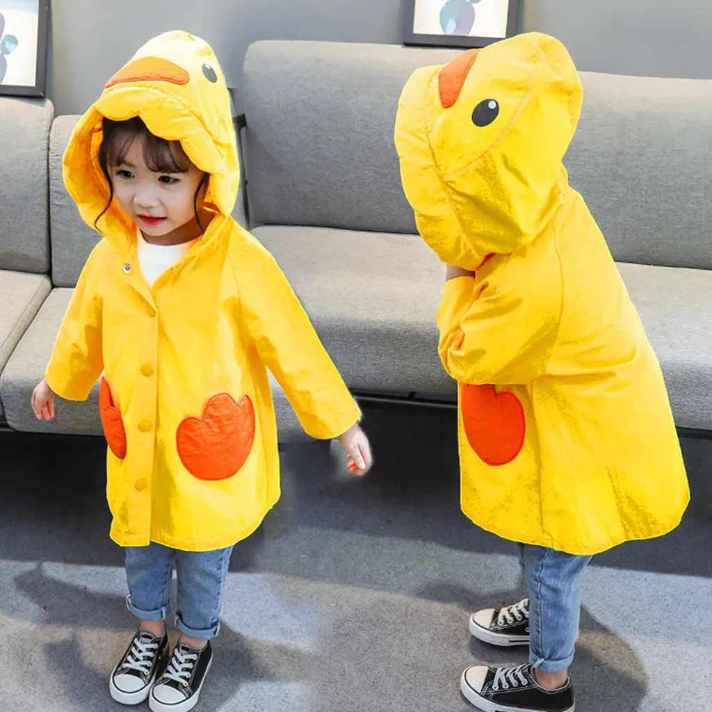 Детское осеннее ветрозащитное пальто для мальчиков и девочек Верхняя одежда