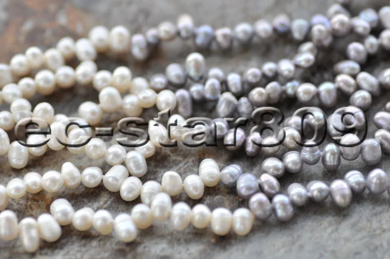 

P6668 6Row 8" 7mm Gray White Rice Freshwater PEARL Bracelet Magnet