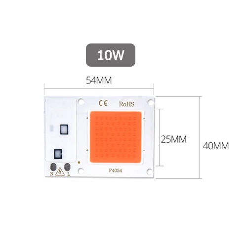 10W COB Led лампа для выращивания света чип полный спектр 220 В 110 В 20 Вт 30 Вт 50 Вт 380-780нм фитолампа для комнатных растений рассады цветок фитолампи - Испускаемый цвет: 10W