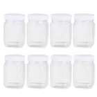 Банки пластиковые с ребристой прокладкой, 8 шт., герметичные контейнеры для сухих пищевых продуктов с крышками для герметичные емкости для хранения продуктов (360 мл)