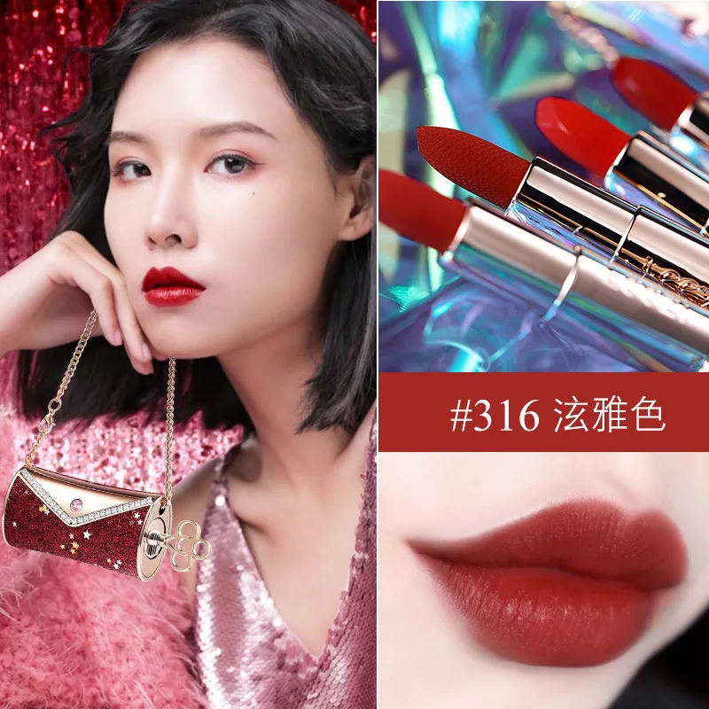 Блестящая губная помада Liz Bag бархатная матовая Douyin в стиле знаменитостей цвета