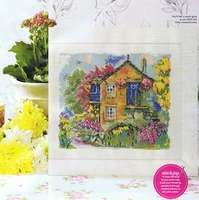 watercolor house 39 35 white fabric counted cross stitch cross stitch kits embroidery needlework sets