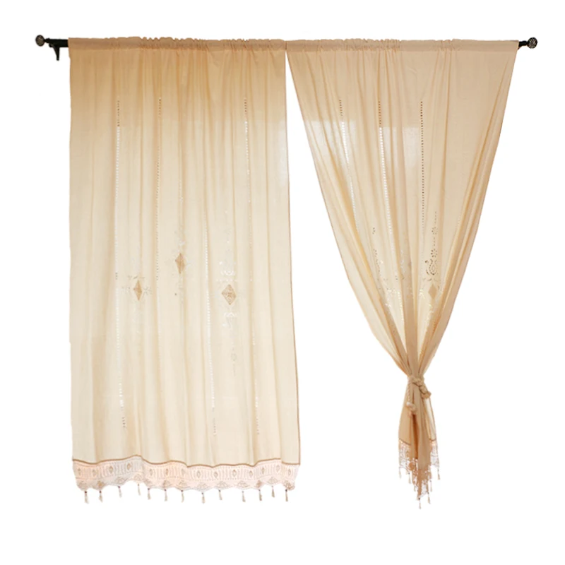 Хлопковая шторка с вязаным крючком кружевом цветами занавески для душа