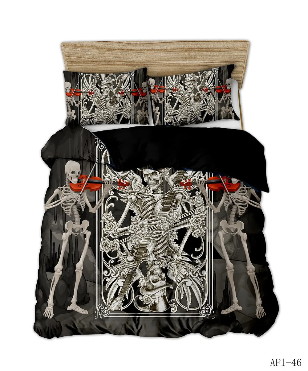 Комплект постельного белья для взрослых с принтом морского Жнеца черепа | Дом и