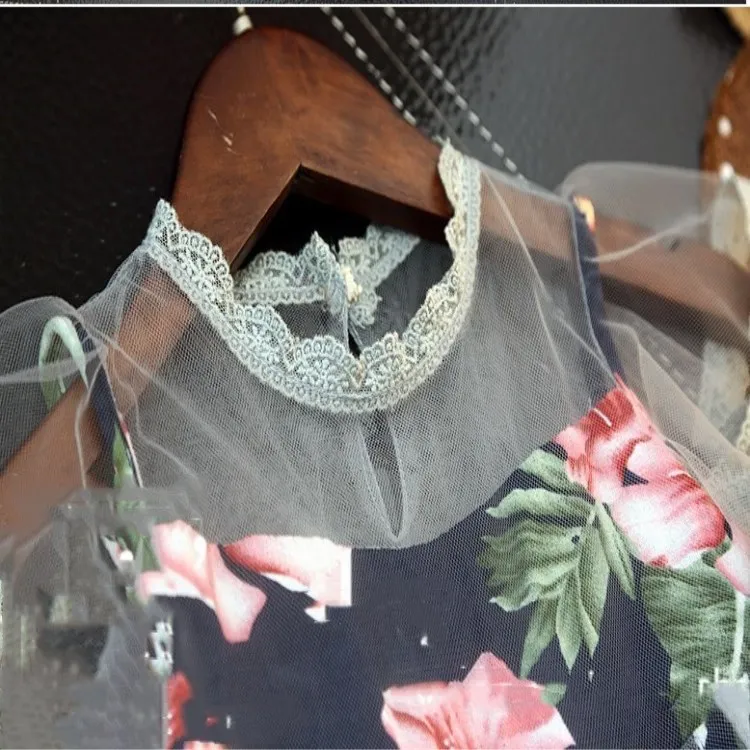 Летние Платья с цветочным узором для девочек вечерние платья маленьких детское